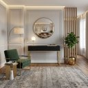 Ver imagem 4 de Aparador Buffet 110cm 2 Gavetas Preto com Dourado