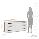 Ver imagem 3 de Rack para TV até 65 Polegadas 150,1cm Comoda com 6 Gavetas Lisboa