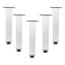 Ver imagem 1 de Kit 5 Pé Alumínio 25cm Fosco Cozinha Móveis 40x40 Regulável