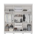 Ver imagem 3 de Guarda-roupa Recife 6 Portas 2 Gavetas com Espelho Salleto Branco