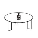 Ver imagem 3 de Mesa de Centro Chanfrada Pe Madeira Nero Preto 28018 Artesano Nero Preto