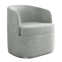 Ver imagem 2 de Poltrona Decorativa Design Moderno Bel Sala de Estar Base Giratória Veludo Cinza G33 - Gran Belo