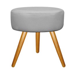 Kit 2 Puffs Sofia Palito Mel Suede Cinza - 3 Kit 2 Puffs Sofia Palito Mel Suede Cinza - 3