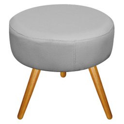 Kit 2 Puffs Sofia Palito Mel Suede Cinza - 2 Kit 2 Puffs Sofia Palito Mel Suede Cinza - 2