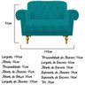 kit Namoradeira e Puff Decorativos Dani Suede Azul Turquesa - Doce Sonho Móveis - 4