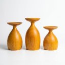 Ver imagem 4 de Trio de Castiçais Lira em Madeira Torneada Tom Natural