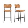 Kit 02 Banquetas Média Melissa Bar Cozinha Caramelo - 1