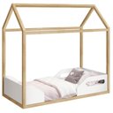 Ver imagem 1 de Mini Cama Montessoriana Zoe Branco Acetinado Pinus Natural – Reller