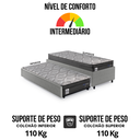 Ver imagem 6 de Bicama Box Solteiro Courino Linho 88x188 com Dois Colchões Molas Ensacadas Berlim