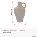 Ver imagem 7 de Vaso Decorativo de Cerâmica Bege 25x15x15cm Enfeite Sala Mesa Estante Aparador