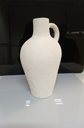 Ver imagem 3 de Vaso Decorativo de Cerâmica Bege 25x15x15cm Enfeite Sala Mesa Estante Aparador