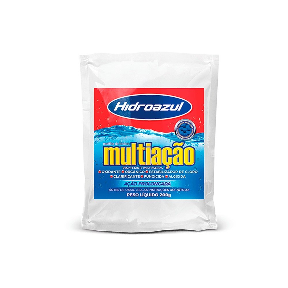 Pastilha De Cloro Multiação Hidroazul - 200g