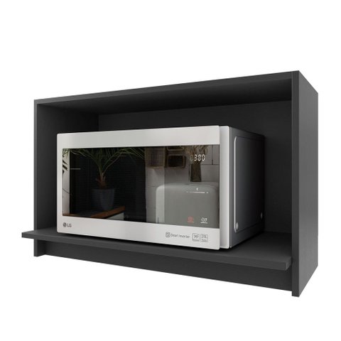Armário Aéreo Cozinha 80 cm Bariloche 100 % MDF 6225.33 Chumbo - Indekes