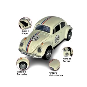 Super Carrinho Miniatura Fusca Herbie 53 o Filme Fricção Coleção 1957