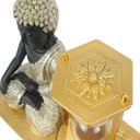 Ver imagem 7 de Escultura Buda com Ampulheta Decorativa Objeto Decorativo Preto e Dourado - 16cm