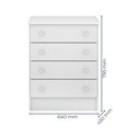 Ver imagem 3 de Quarto Infantil C/ Guarda Roupa, Berço e Cômoda Branco