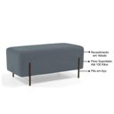 Ver imagem 4 de Puff Decorativo 90cm Base Aço Status B-317 Veludo Cinza