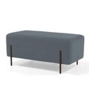 Ver imagem 1 de Puff Decorativo 90cm Base Aço Status B-317 Veludo Cinza
