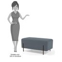 Ver imagem 2 de Puff Decorativo 90cm Base Aço Status B-317 Veludo Cinza
