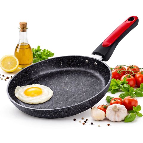 Frigideira Antiaderente 24cm para Fogão a Gás e Cooktop Fácil de Limpar