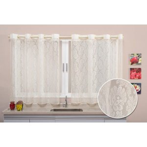 Cortina Cozinha Rendada 2 80m X 1 50m:palha