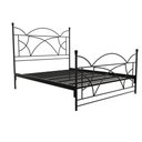 Ver imagem 1 de Cama de Ferro Arábia Queen Size Icamas Preto Fosco