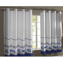 Cortina De Cozinha 2 00 X 1 50 Estampada:florazul - 1