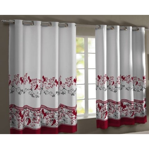 Cortina De Cozinha 2 00 X 1 50 Estampada:passaros