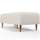 Ver mais imagens de Kit 02 Puffs Decorativo Sala de Estar Bali W01 Pés Palito 120x50 cm Bouclê Cru - Lyam Lyam Decor