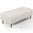 Ver imagem 3 de Kit 02 Puffs Decorativo Sala de Estar Bali W01 Pés Palito 120x50 cm Bouclê Cru - Lyam Lyam Decor
