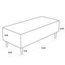 Ver imagem 5 de Kit 02 Puffs Decorativo Sala de Estar Bali W01 Pés Palito 120x50 cm Bouclê Cru - Lyam Lyam Decor
