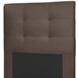 Cabeceira Estofada Cama Solteiro 90 cm Suede Marrom - 5