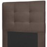 Cabeceira Estofada Cama Solteiro 90 cm Suede Marrom - 5