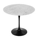 Ver imagem 1 de Mesa de Jantar Tulipa Saarinen Redonda 150 Cm Mármore Carrara Base Branca Linn Design Mesa de Jantar