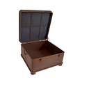 Ver imagem 3 de Puff Baú Capitonê Quadrado em Couríssimo Caramelo