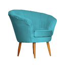 Ver imagem 2 de Poltrona Cadeira Decorativa Pétala - Veludo Azul Turquesa