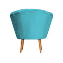 Ver imagem 4 de Poltrona Cadeira Decorativa Pétala - Veludo Azul Turquesa