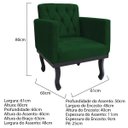 Ver imagem 4 de Poltrona Classic Pés Luís XV Suede Verde - Doce Sonho Móveis