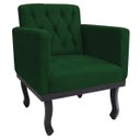 Ver imagem 1 de Poltrona Classic Pés Luís XV Suede Verde - Doce Sonho Móveis