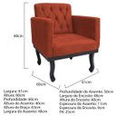 Ver imagem 5 de Kit 2 Poltronas Classic Pés Luís Xv Suede Terracota - Doce Sonho Móveis