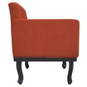 Ver imagem 4 de Kit 2 Poltronas Classic Pés Luís Xv Suede Terracota - Doce Sonho Móveis