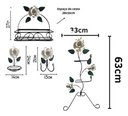 Ver imagem 2 de Kit para Banheiro 4 Peças em Ferro com Rosas:branco