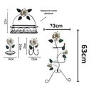 Ver imagem 2 de Kit para Banheiro 4 Peças em Ferro com Rosas:branco