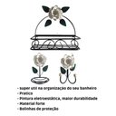 Ver imagem 4 de Kit para Banheiro 4 Peças em Ferro com Rosas:branco