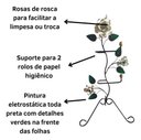 Ver imagem 3 de Kit para Banheiro 4 Peças em Ferro com Rosas:branco