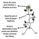 Ver imagem 3 de Kit para Banheiro 4 Peças em Ferro com Rosas:branco