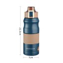 Ver imagem 4 de Garrafa Térmica Inox 500ml Isotérmica Camping Academia Azul