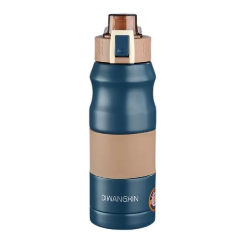 Garrafa Térmica Inox 500ml Isotérmica Camping Academia Azul