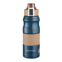Garrafa Térmica Inox 500ml Isotérmica Camping Academia Azul - 1