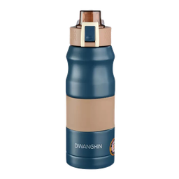 Garrafa Térmica Inox 500ml Isotérmica Camping Academia Azul - 3